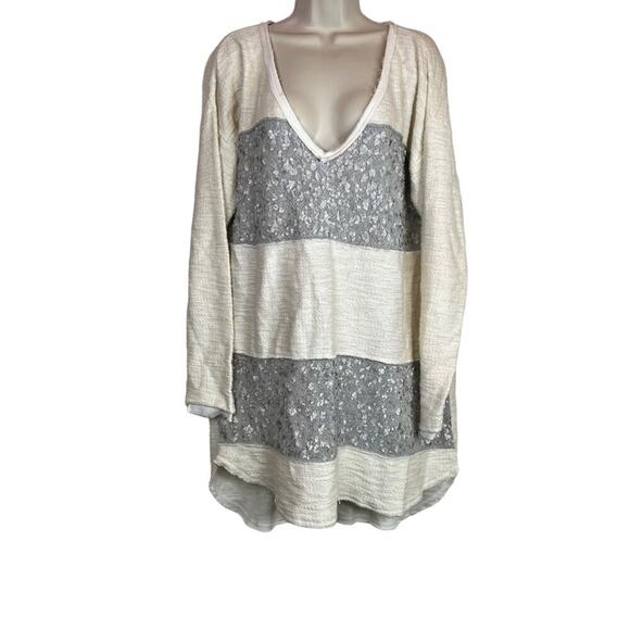 FREE PEOPLE Tunic Sweater with Silver Sequin for Urban Outfitters Women’s Large - Picture 5 of 12